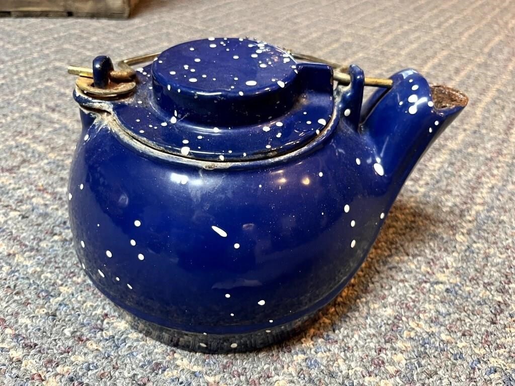 Heavy Enamel Coated Cast Iron Teapot