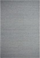 8' X 10' Silver Hand Woven Wool Rug