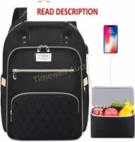 ETRONIK Lunch Backpack  15.6 inch  USB  Black