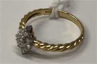 14K Solid Gold & Diamond Ring