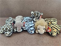 6pc. Vtg TY Beanie Babies Collection