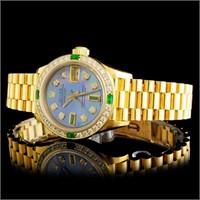 18K YG Diamond Rolex DateJust 26MM Watch