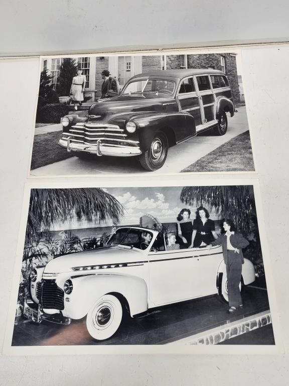 2 Black and White Automobile Prints