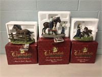 Three Clydesdale Collection Figurines