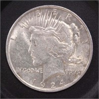 US Coins 1924 Peace Silver Dollar, circulated
