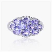 14K WHITE GOLD 2.69CT TANZANITE RING