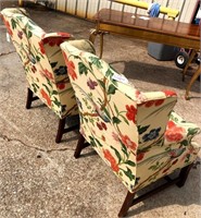 Pair of Bird Wing Back Chairs