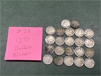 (27) Buffalo Nickels