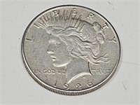 1926 S  Silver Peace Dollar Coin