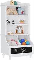 UTEX Kids Toy Storage  Bookcase  Cubbies  White