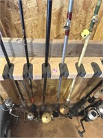 SECTION OF FISHING RODS