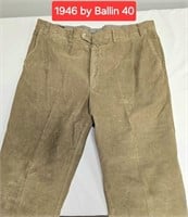 1946 by Ballin Brown Courderoy Pants 40