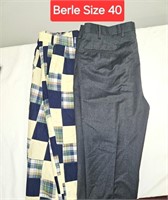 2 Berle Dress Pants 40