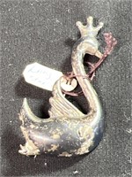 Vintage Sterling Lang swan pin