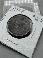 1839 Large Cent