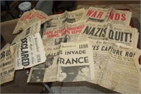 1940'S WAR HEADLINE PAPERS