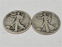 1919 & 1919 S Walking Liberty Silver Half Dollars