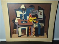 Picasso's Three Musicians Print on Board