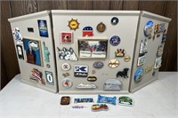 Three Section Souvenir Display Wall Travel Magnets
