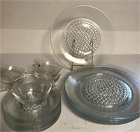 Glass Dishes, 6 Dinner Plates 10",