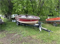 1998 Lund 17' Roughneck boat & trailer