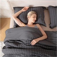 Satisomnia Queen Comforter Set  Grey 90x90in