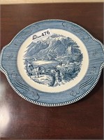 Round 11 1/2" serving plate with handles