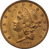 $20 1873-CC PCGS AU58 CAC