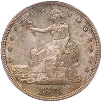 T$1 1878-S TRADE. PCGS MS65