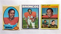 3 Floyd Little Topps Cards 1970 1972 & Leaders