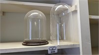Glass Domes w/ single wooden base