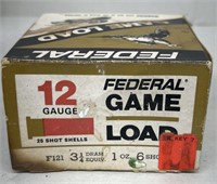 Federal 12 gauge (25) shot shells-PICKUP ONLY