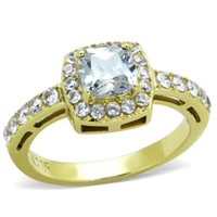 Princess Cut 1.30ct White Sapphire Halo Ring