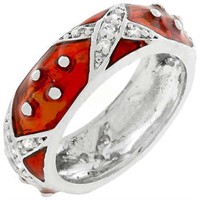 Fashionable 1.00ct Ruby Enamel Ring