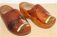 PAIR OF WOODEN DUTCH SHOES