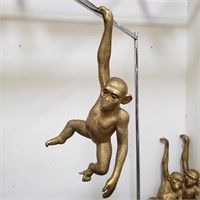 Life-size fiberglass monkey