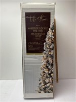 7’ whistler flocked Christmas tree with 300 clear