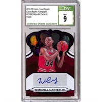 2018-19 Crown Royale Purple Wendell Carter Auto