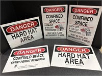 5 safety signs double sided