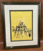 "Srebrenic" Castle Painting Signed by Artist