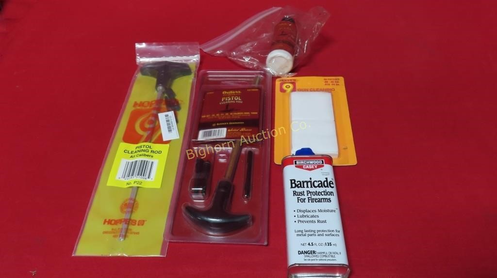 Pistol Cleaning Kits, Patches, Rust Protection 5pc