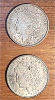 2 -1921  Morgan Silver Dollars