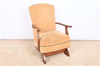 Vintage Upholstered Platform Rocker