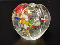 Colorful Glass Apple Art Deco Style