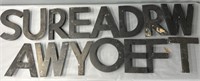 Metal Sign Letters Advertising Lot Collection