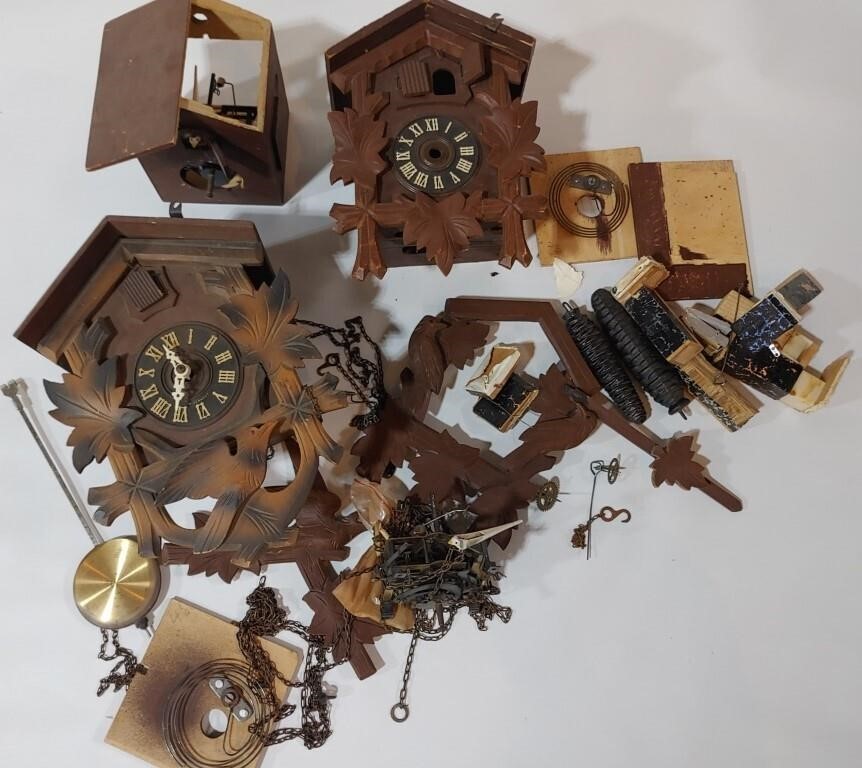 Lot Of Coo Coo Clock Parts