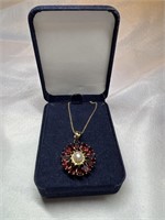 Amazing 925 Gold sterling Pendant with Chain