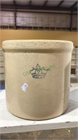 2 gallon white stoneware crock with the crown USA