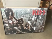 Kiss Poster Framed