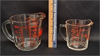 FIRE KING Measuring Cups x2